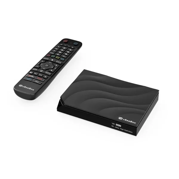 vSeeBox V6 Max Android TV box with included remote control