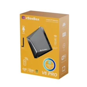 vSeeBox V6 Pro retail packaging box - 4GB RAM 32GB Android 14 TV box